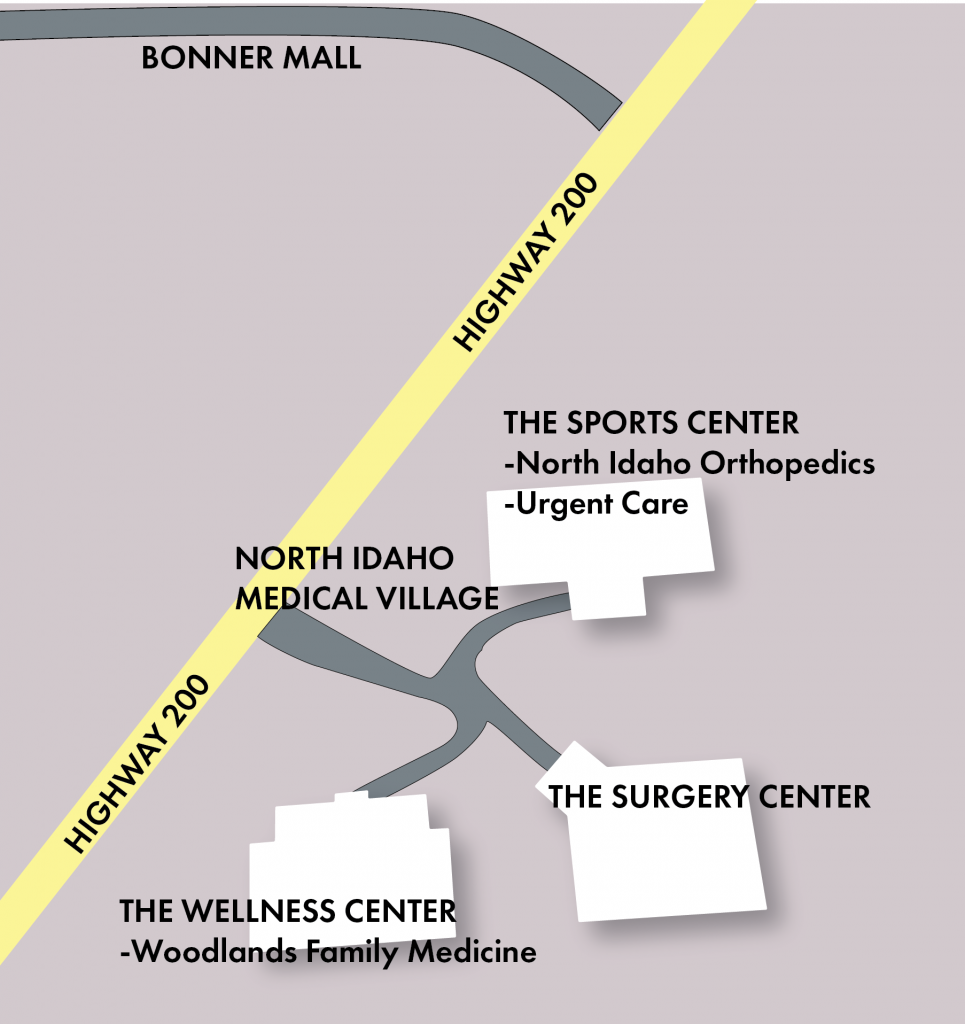 Map for North Idaho Medical Village, contact our office for more information